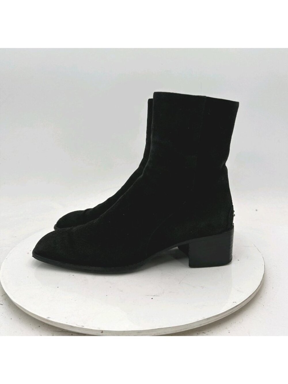 Tod's Women Size EU 35 US 5 Black Suede Side Zip Ankle Boot